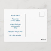 Bewegende aankondiging Adres Kleurrijke voordeur Briefkaart (Achterkant)