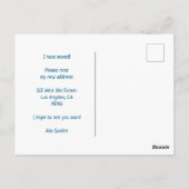 Bewegende aankondiging Adres Kleurrijke voordeur Briefkaart (Achterkant)