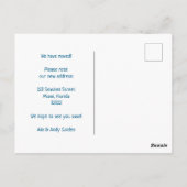 Bewegende aankondiging Adres Kleurrijke voordeur Briefkaart (Achterkant)