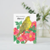 Bewegende aankondiging Alabama Yellowhammer Camell Briefkaart (Staand voorkant)