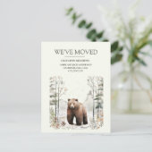 Bewegende aankondiging Beer Mountains Snow Briefkaart (Staand voorkant)