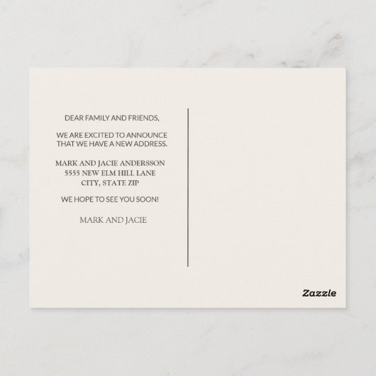 Bewegende aankondiging Beer Mountains Snow Briefkaart (Achterkant)