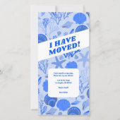 BEWEGENDE AANKONDIGING Blauwe Seashells Beach Tree (Voorkant)