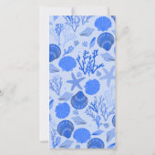 BEWEGENDE AANKONDIGING Blauwe Seashells Beach Tree (Achterkant)