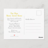 Bewegende Aankondiging Bloemen Geel Daffodil Briefkaart (Achterkant)