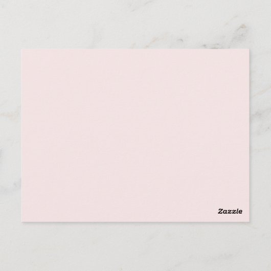 Bewegende Aankondiging  Blush Pink Roses Briefkaart (Achterkant)