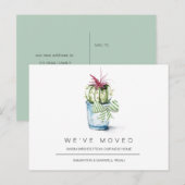 Bewegende Aankondiging Briefkaarten Waterverf Cact (Voorkant / Achterkant)