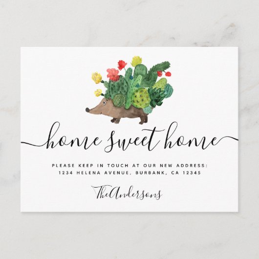 Bewegende Aankondiging Cactus Hegel Briefkaart (Voorkant)