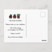 BEWEGENDE AANKONDIGING Cactussen Houseplants Patro Briefkaart (Achterkant)