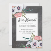 Bewegende aankondiging Chalkboard Roze White Flora (Voorkant)