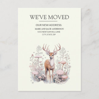 Bewegende Aankondiging Deer Antlers Forest Briefkaart
