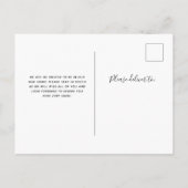 Bewegende aankondiging | Eenvoudig script Briefkaart (Achterkant)