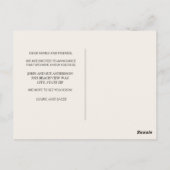 Bewegende Aankondiging Familie Foto Beach Briefkaart (Achterkant)