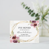 Bewegende Aankondiging Floral Geometrische Waterve (Staand voorkant)