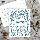 Bewegende Aankondiging Floral Lijst Sketch Doodle Briefkaart