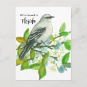 Bewegende aankondiging Florida Mockingbird Sunshin Briefkaart (Voorkant)