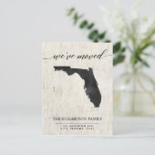 Bewegende aankondiging, Florida staat rustiek Uitnodiging Briefkaart (Staand voorkant)