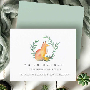 Bewegende Aankondiging Flyer Waterverf Fox