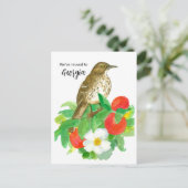 Bewegende aankondiging Georgia Peaches Cherokee Ro Briefkaart (Staand voorkant)