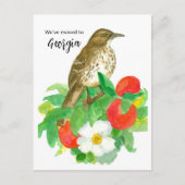 Bewegende aankondiging Georgia Peaches Cherokee Ro Briefkaart (Voorkant)