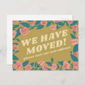 BEWEGENDE AANKONDIGING Groen Roze Roze Lijst Custo Briefkaart (Voorkant / Achterkant)