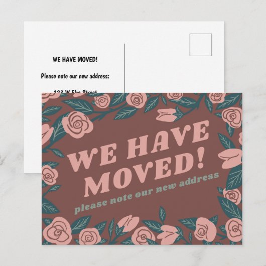 BEWEGENDE AANKONDIGING Groen Roze Roze Lijst Custo Briefkaart (Voorkant / Achterkant)
