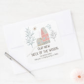 Bewegende aankondiging | Hals van de Bossen Sticke Vierkante Sticker (Envelop)