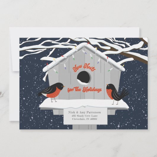 Bewegende aankondiging Holiday Navy (Voorkant)