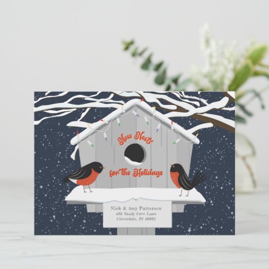 Bewegende aankondiging Holiday Navy (Staand voorkant)