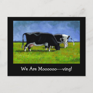 Bewegende Aankondiging: Holstein Koeien: Pastel Ar Aankondigingskaart