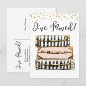 Bewegende aankondiging Ik ben verhuisd Briefkaart (Voorkant / Achterkant)