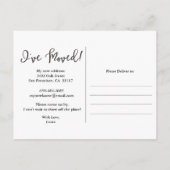 Bewegende aankondiging Ik ben verhuisd Briefkaart (Achterkant)