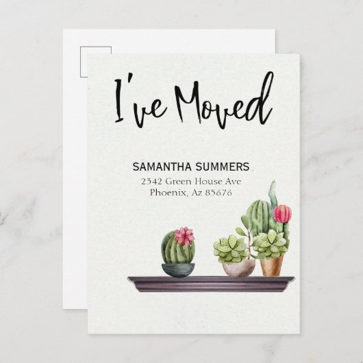 Bewegende aankondiging Ik heb Potted Planten verpl (Voorkant / Achterkant)