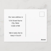 Bewegende aankondiging Illinois kardinaal vogel vi Briefkaart (Achterkant)