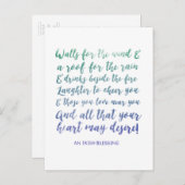 Bewegende aankondiging Irish Blessing Briefkaart (Voorkant / Achterkant)