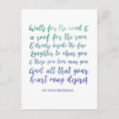 Bewegende aankondiging Irish Blessing Briefkaart (Voorkant)