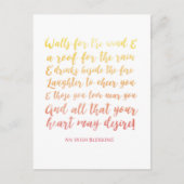 Bewegende aankondiging Irish Blessing Briefkaart (Voorkant)