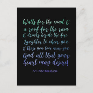 Bewegende Aankondiging Irish Blessing Briefkaart Z