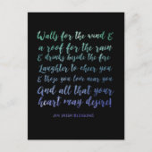 Bewegende Aankondiging Irish Blessing Briefkaart Z (Voorkant)