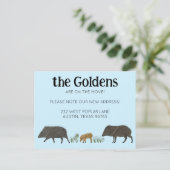 BEWEGENDE AANKONDIGING Javelina Familie Zuidwest Briefkaart (Staand voorkant)