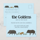 BEWEGENDE AANKONDIGING Javelina Familie Zuidwest Briefkaart (Voorkant / Achterkant)