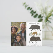 BEWEGENDE AANKONDIGING Javelina Family Desert CUST Briefkaart (Staand voorkant)