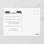 BEWEGENDE AANKONDIGING Javelina Family Desert CUST Briefkaart (Achterkant)