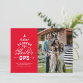 Bewegende aankondiging kerstkaart met 4 foto's (Staand voorkant)