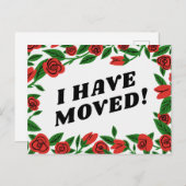 BEWEGENDE AANKONDIGING Kleurrijke Red Rose Lijst C Briefkaart (Voorkant / Achterkant)