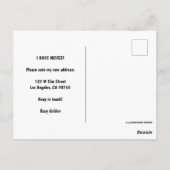 BEWEGENDE AANKONDIGING Kleurrijke Strepen in Blauw Briefkaart (Achterkant)