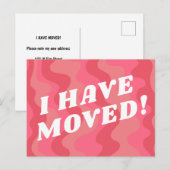 BEWEGENDE AANKONDIGING Kleurrijke Strepen Vet Roze Briefkaart (Voorkant / Achterkant)