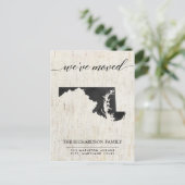 Bewegende aankondiging, Maryland rustieke staat Uitnodiging Briefkaart (Staand voorkant)