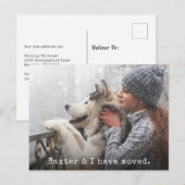 Bewegende aankondiging met je huisdier Voeg je fot Briefkaart (Voorkant / Achterkant)