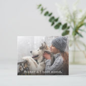 Bewegende aankondiging met je huisdier Voeg je fot Briefkaart (Staand voorkant)